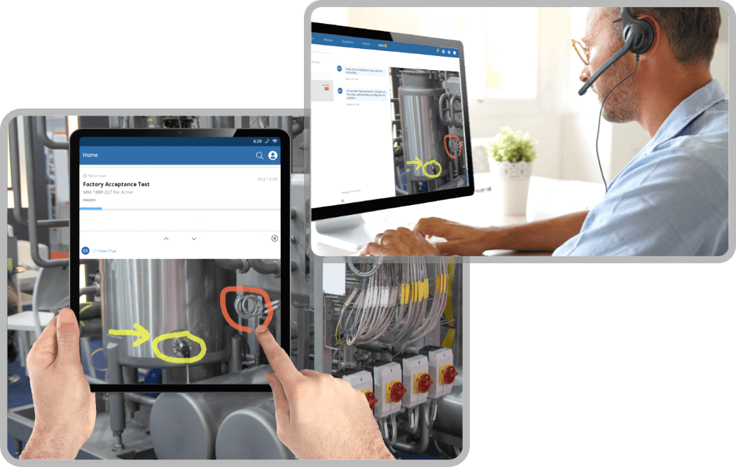Remote assistance tools for food and beverage manufacturing