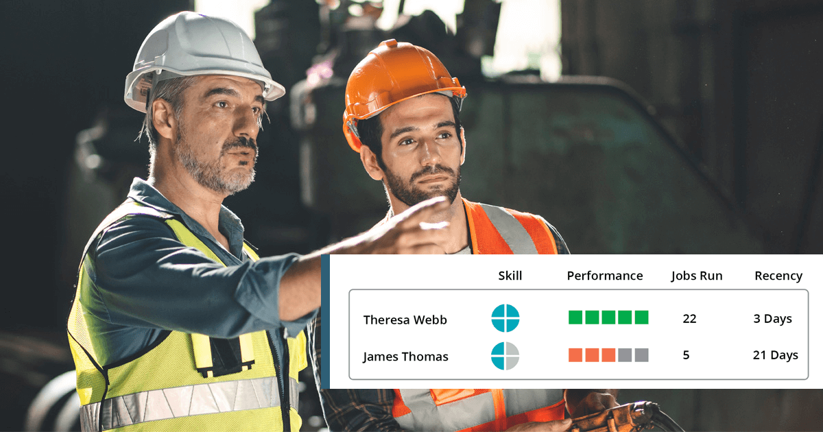 suivi des compétences et utilisation de la main-d'œuvre dans la fabrication