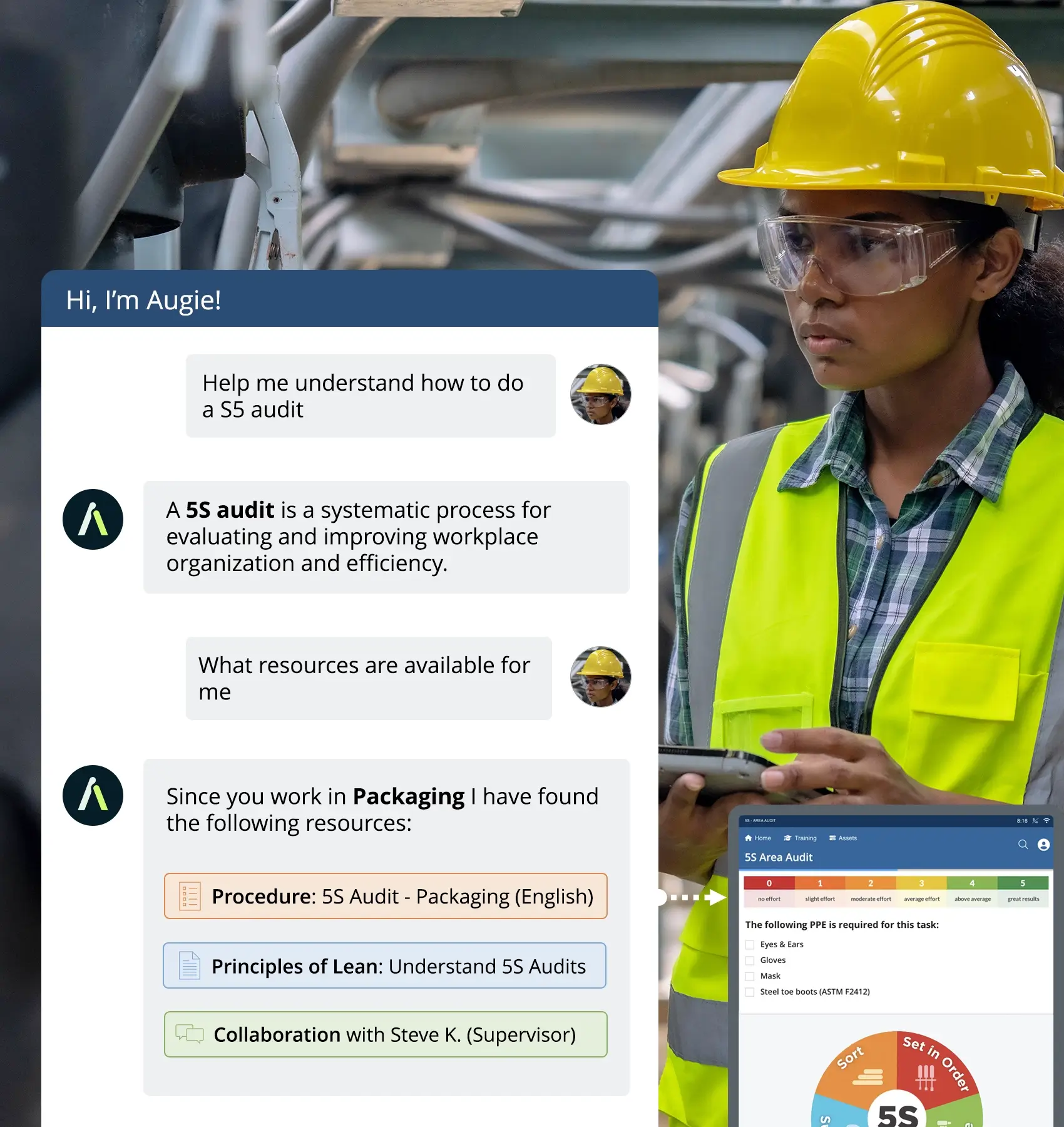 augie gen ai industrial assistant close skills gaps