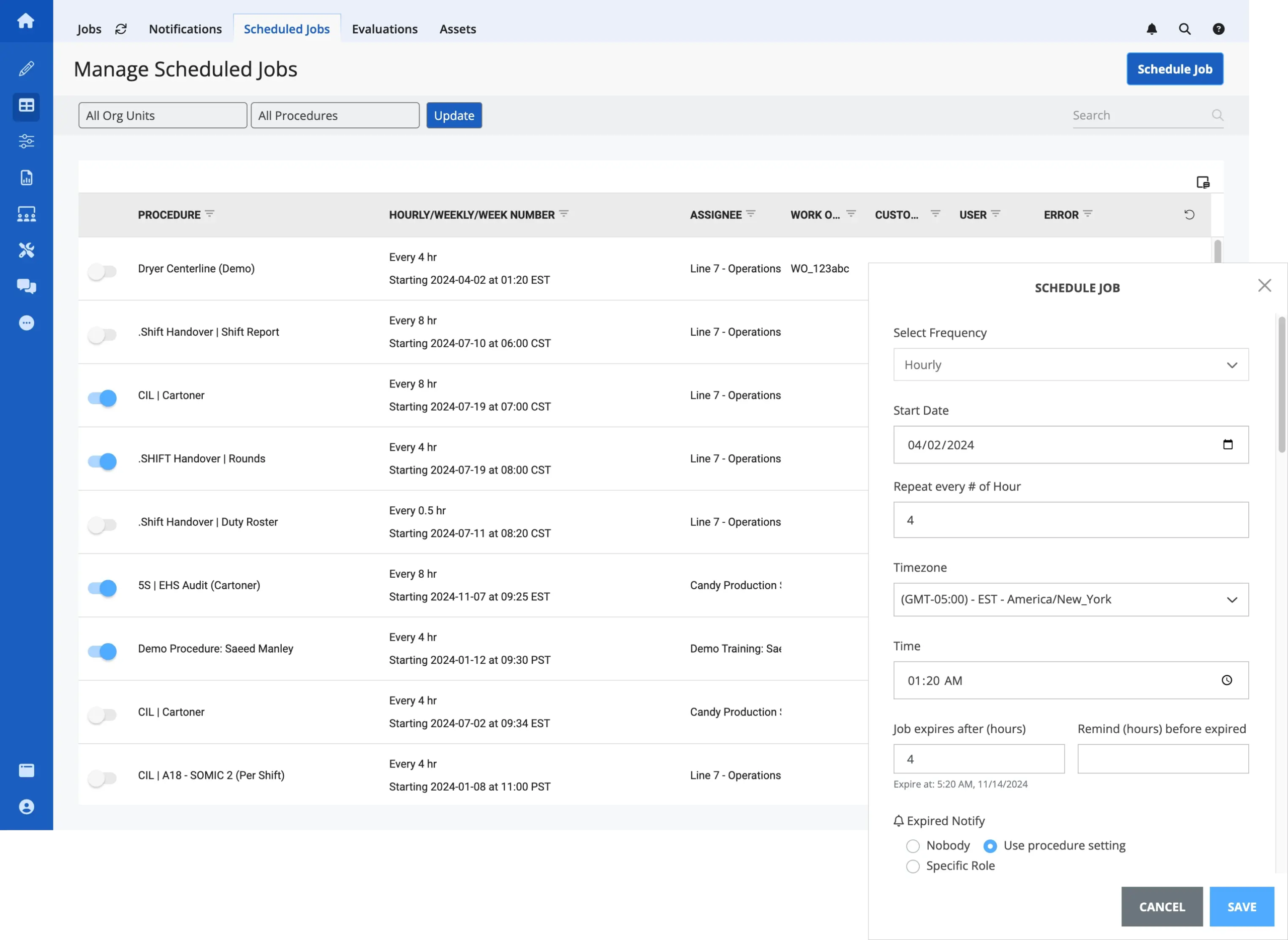layered process audit software scheduling