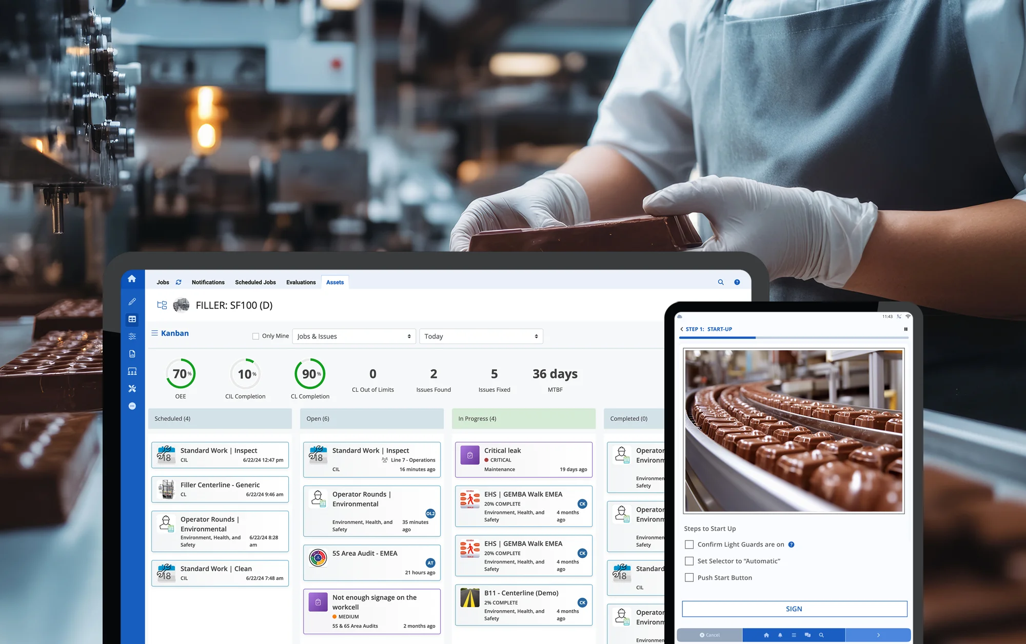 Augmentirs Connected Worker Platform bietet die digitale Grundlage für die Implementierung und Aufrechterhaltung von TPM im großen Maßstab