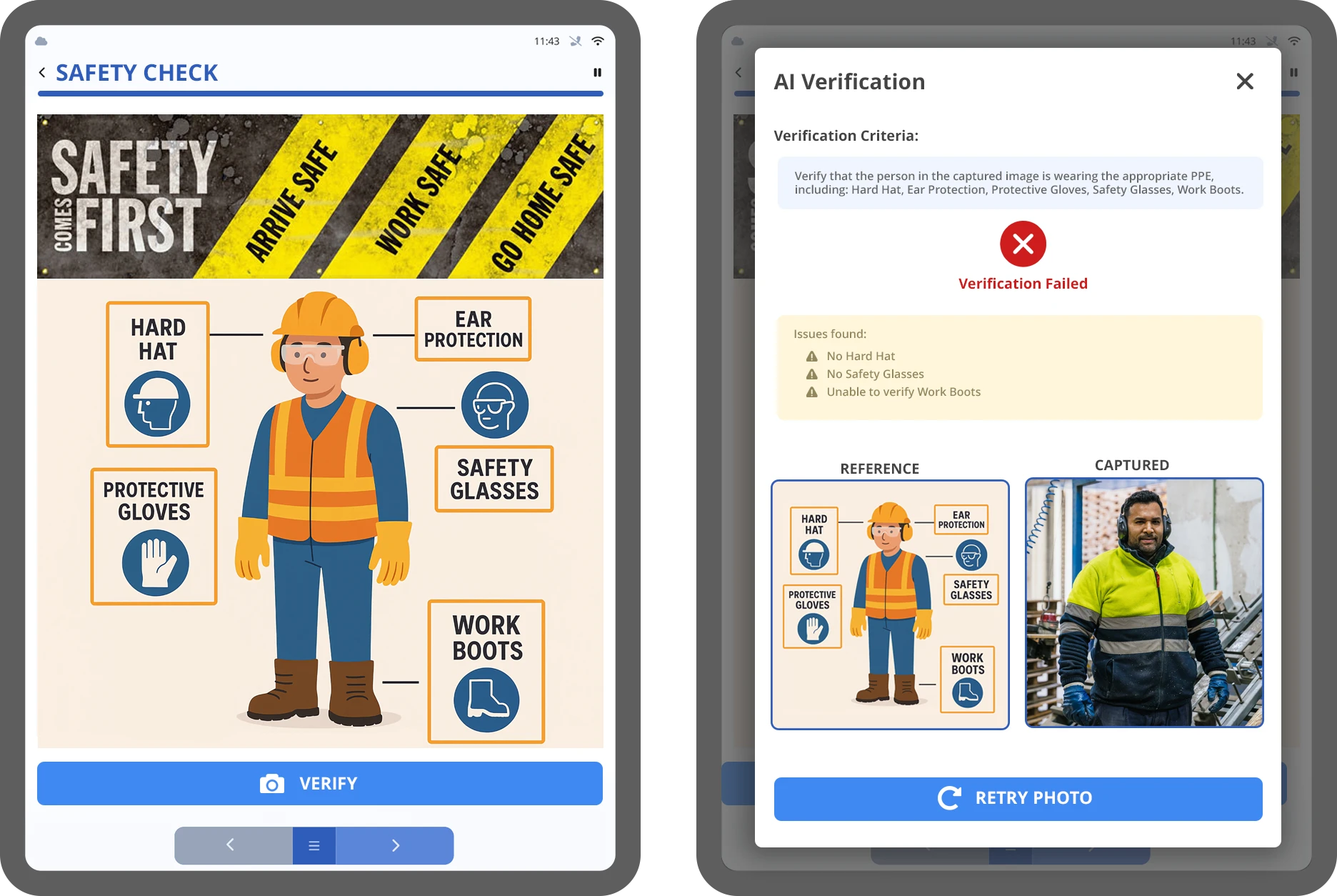 augmentir augie zur Bildverifizierung